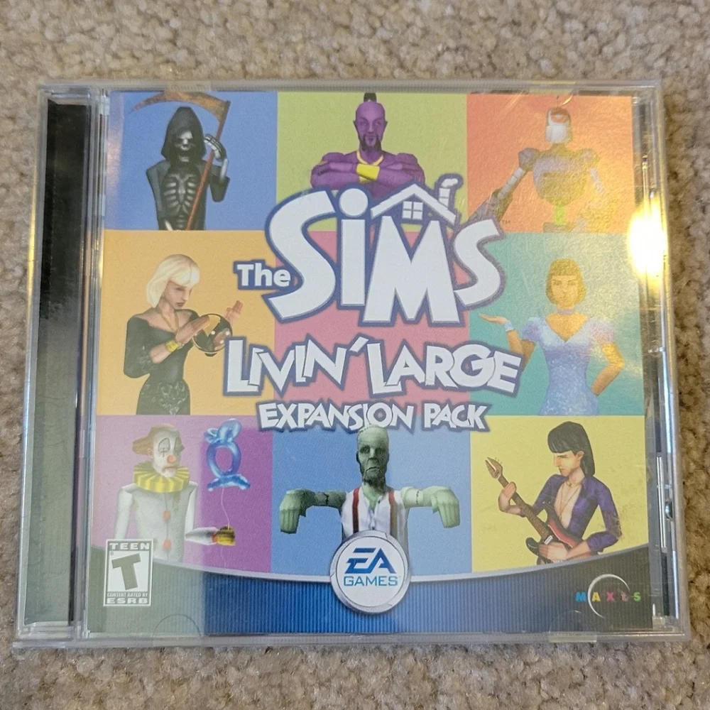 The Sims Livin' Large Expansion Pack PC CD-ROM 2000 Original